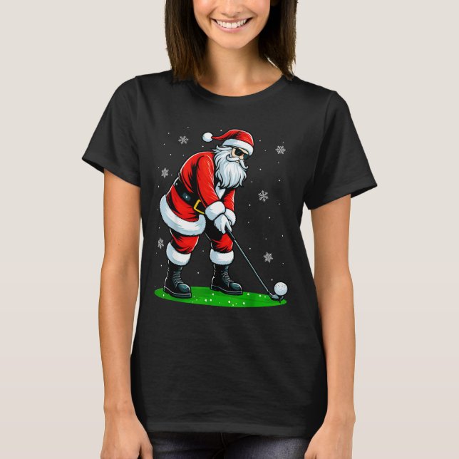 Christmas Golf Santa Golfer Xmas Funny Christmas G T Shirt (Framsida)