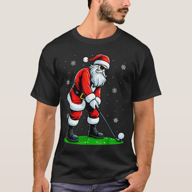 Christmas Golf Santa Golfer Xmas Funny Christmas G T Shirt (Framsida)