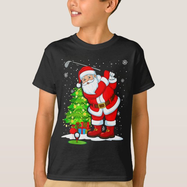 Christmas Golf Santa Golfer Xmas Funny Christmas G T Shirt (Framsida)