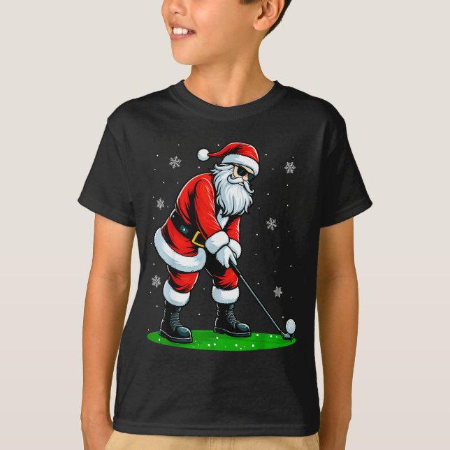 Christmas Golf Santa Golfer Xmas Funny Christmas G T Shirt (Framsida)