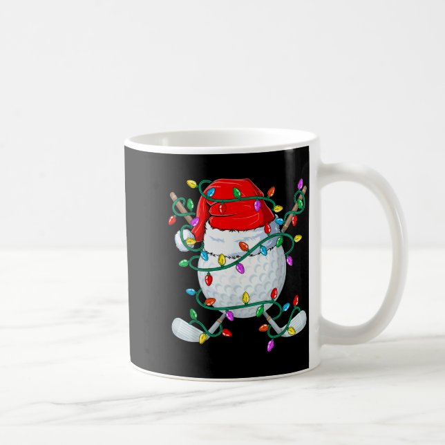 Christmas Golf Xmas Santa Srts Hat Golfer Golfing  Kaffemugg (Höger)