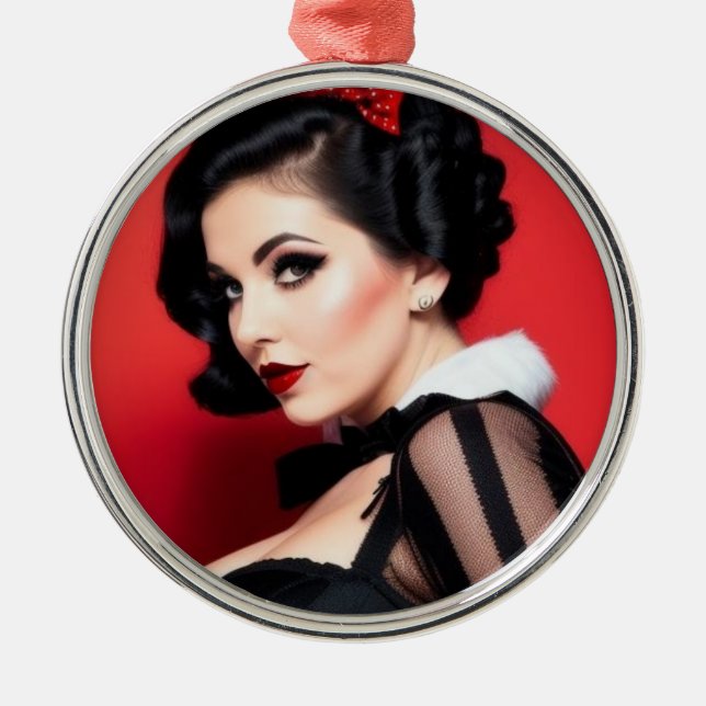 Christmas Goth Girl Shy Holiday Ornament (Framsidan)