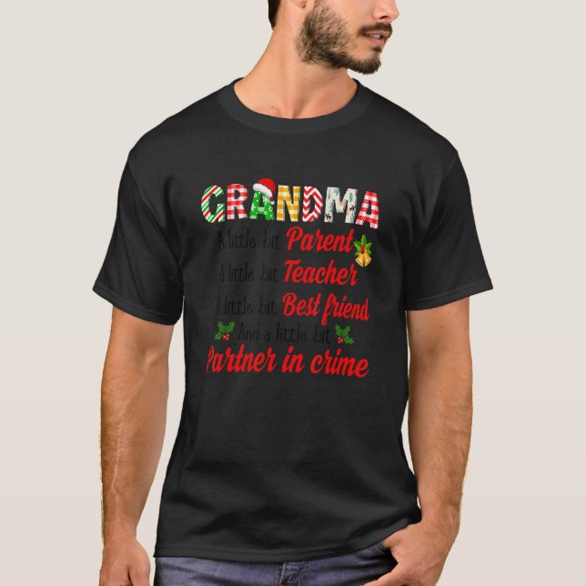 Christmas Grandma Parent Teacher Friends Partner I T Shirt (Framsida)