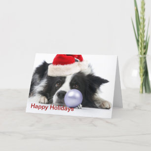 christmas gräns collie helgkort