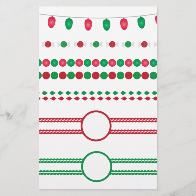 christmas gräns ramar helgdag brevpapper (Framsida)