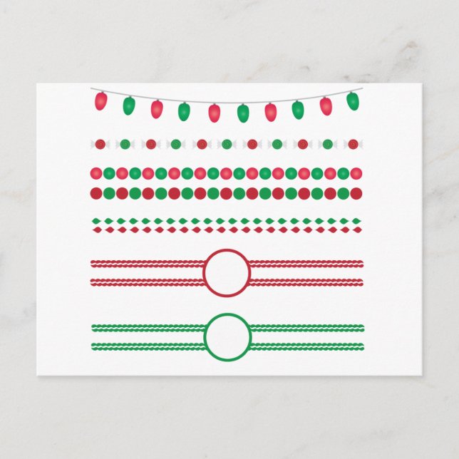 christmas gräns ramar helgdag helg vykort (Framsida)