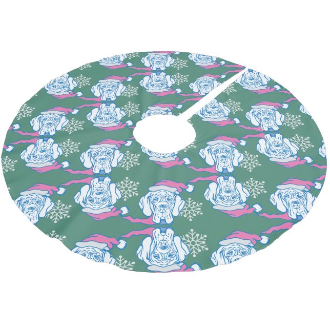 christmas great dane julgransmatta borstad polyester (Vinklad)