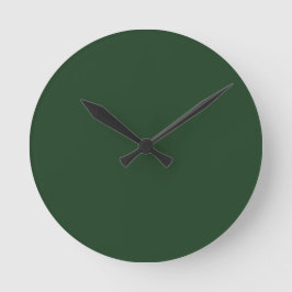 Christmas Green, Holiday Green, Solid Green,  Rund Klocka