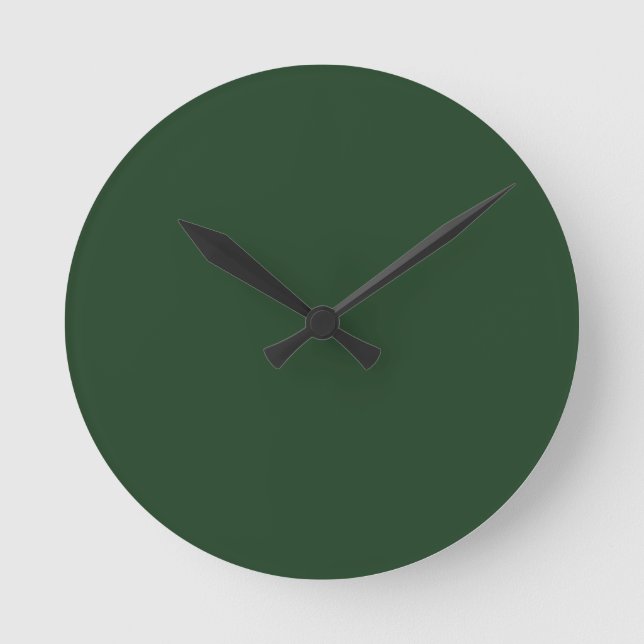 Christmas Green, Holiday Green, Solid Green,  Rund Klocka (Framsida)