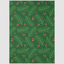 Christmas Greenery Berries Artisan Modern Holiday