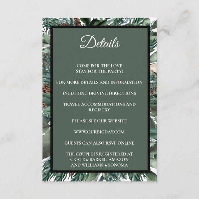 Christmas Greenery Enclosure Card Details Tilläggskort (Framsida)