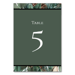 Christmas Greenery Table Number Card Bordsnummer