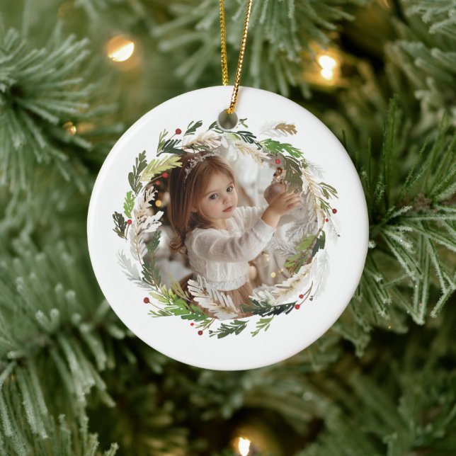Christmas Greenery Wreath Julgransprydnad Keramik (Träd)