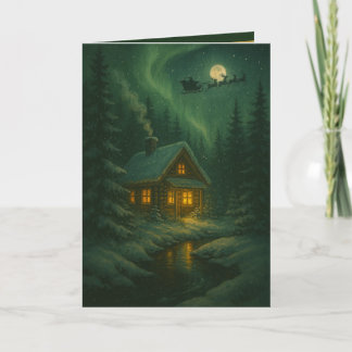 Christmas Greeting Card - Cabin in the Woods Kort