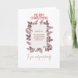 Christmas Greeting Card-matthew1:21 Kort