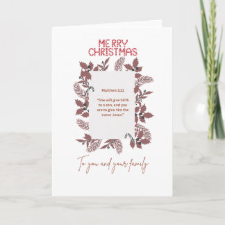 Christmas Greeting Card-matthew1:21 Kort