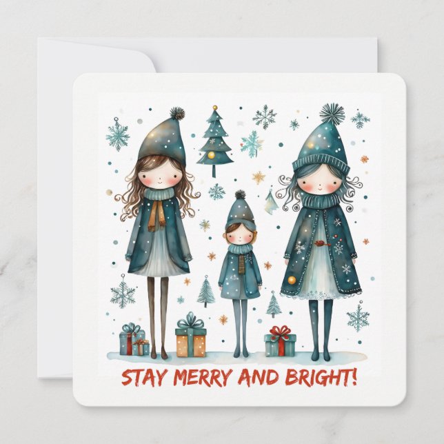 Christmas Greeting Postcard Julkort (Framsida)