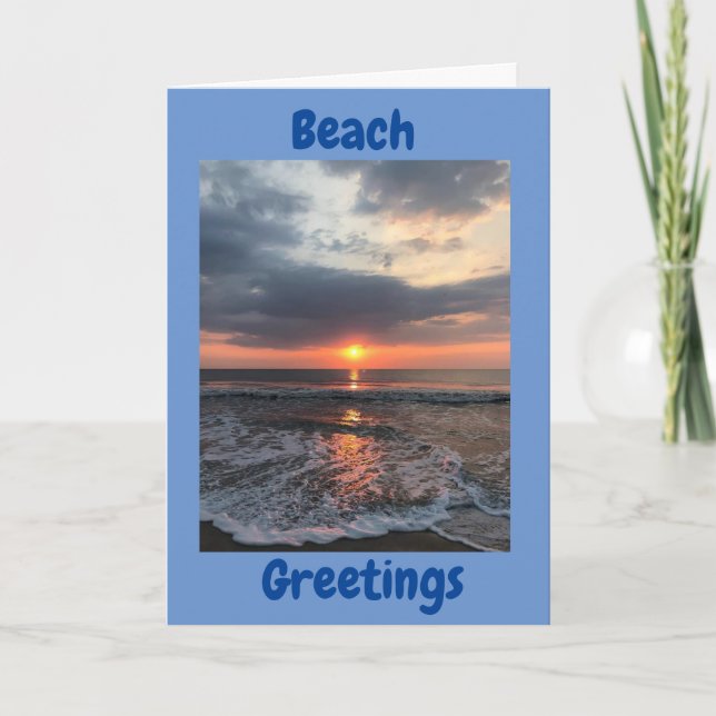 **** CHRISTMAS GREETINGS FRÅN BEACH**** KORT (Framsida)