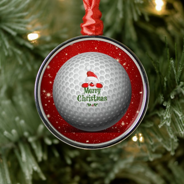 Christmas Greetings to Golfer Julgransprydnad Metall (Träd)