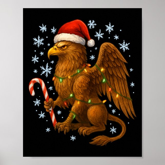Christmas Griffin Magic Mythical Holiday Srit Long Poster (Framsidan)
