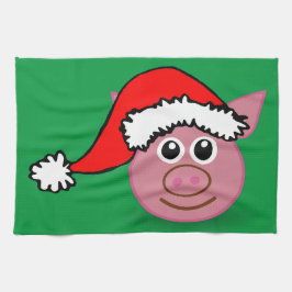 christmas gris kökshandduk