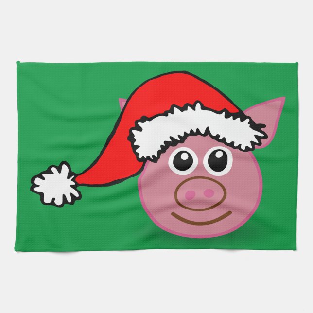 christmas gris kökshandduk (Horisontell)