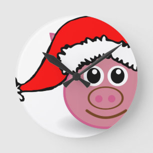 christmas gris rund klocka