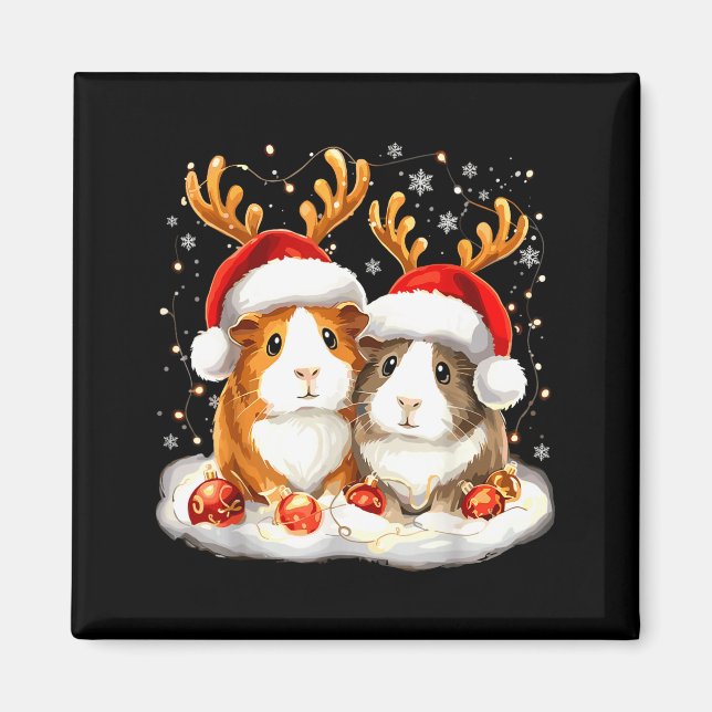 Christmas Guinea G Reindeer Xmas  Magnet (Framsidan)