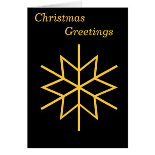 Christmas guld stjärna på svart bakgrund OBS kort