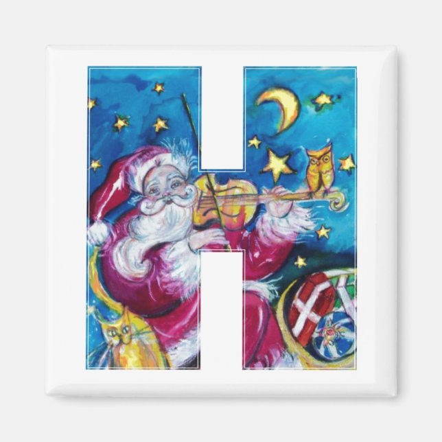 CHRISTMAS H BREV / INSPIRED SANTA MONOGRAM MAGNET (Framsidan)