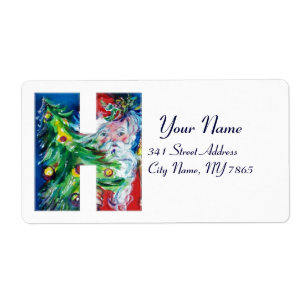 CHRISTMAS H BREV / SANTA MED JULGRAN FRAKTSEDEL