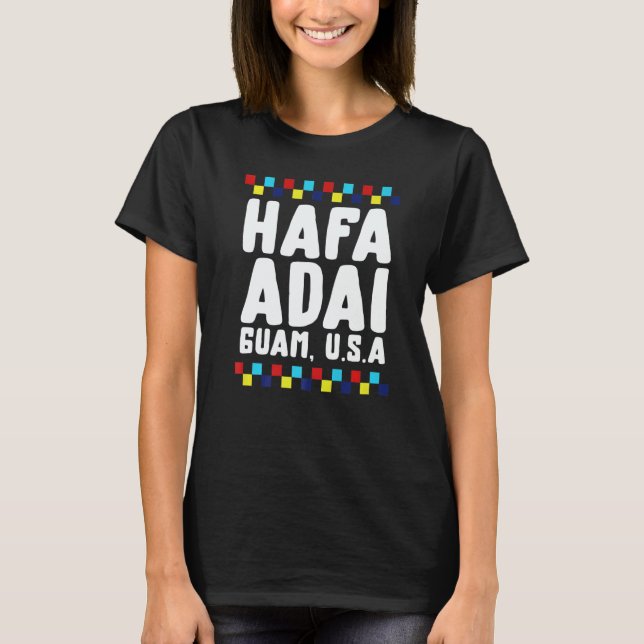 Christmas Hafa Adai Guam USA Hello Guam Vacation T T Shirt (Framsida)
