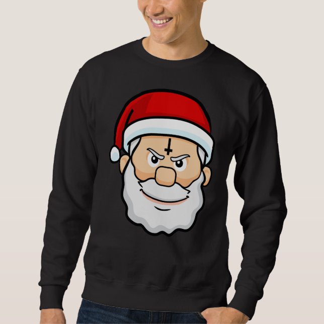 christmas Hail Santa Lång Ärmad Tröja (Framsida)