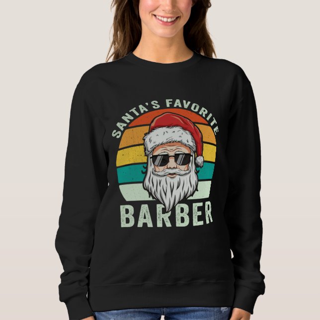 Christmas Hairdresser Hairstylist Santa s Favorite T Shirt (Framsida)