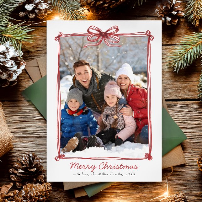 Christmas Hand Drawn Holiday Card Julkort (Skapare uppladdad)