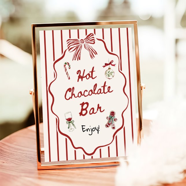 Christmas Hand Drawn Hot Chocolate Bar Poster (Skapare uppladdad)