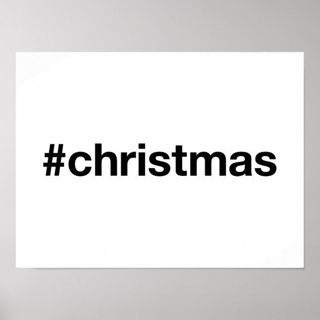 CHRISTMAS Hashtag Poster (Framsidan)