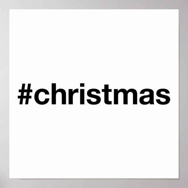 CHRISTMAS Hashtag Poster (Framsidan)