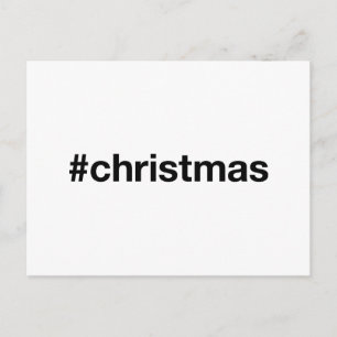 CHRISTMAS Hashtag Vykort