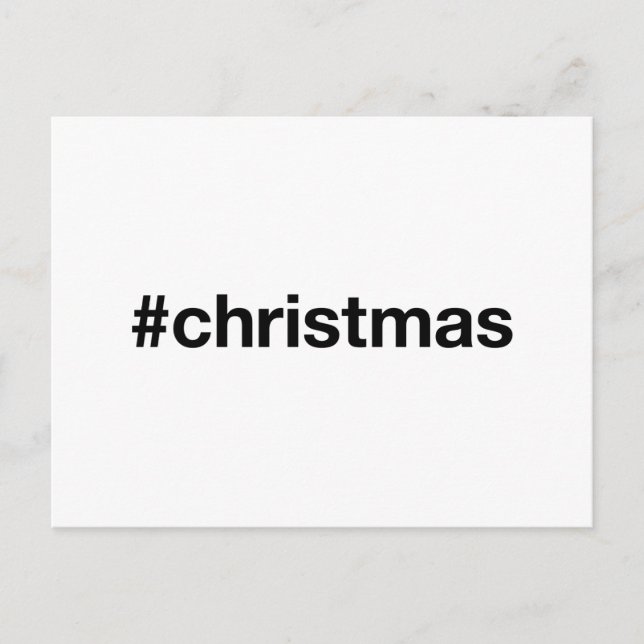 CHRISTMAS Hashtag Vykort (Framsida)