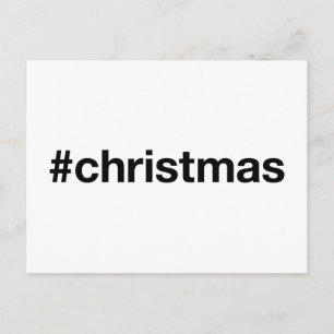 CHRISTMAS Hashtag Vykort