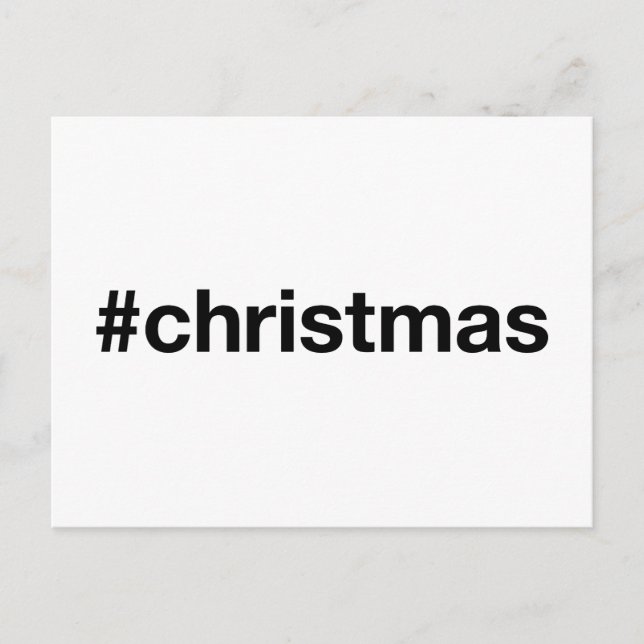 CHRISTMAS Hashtag Vykort (Framsida)