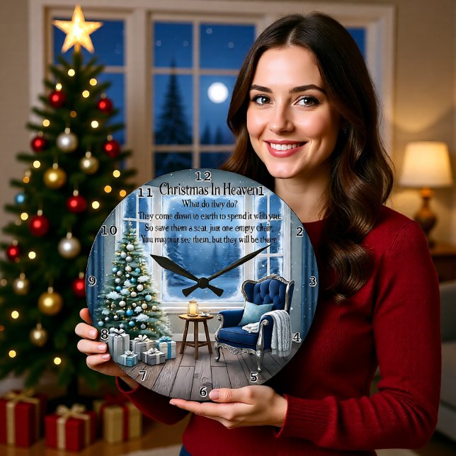 Christmas Heaven Empty Chair Stor Klocka (Skapare uppladdad)