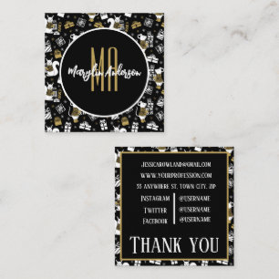 CHRISTMAS HELGDAG GIFTS ANPASSNINGSBAR MONOGRAM FYRKANTIGT VISITKORT