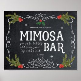 Christmas helgdag mimosa pub bröllop poster