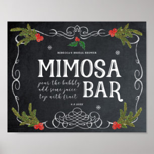 Christmas helgdag mimosa pub bröllop poster
