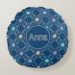 Christmas helgdag mönster. text. rund kudde