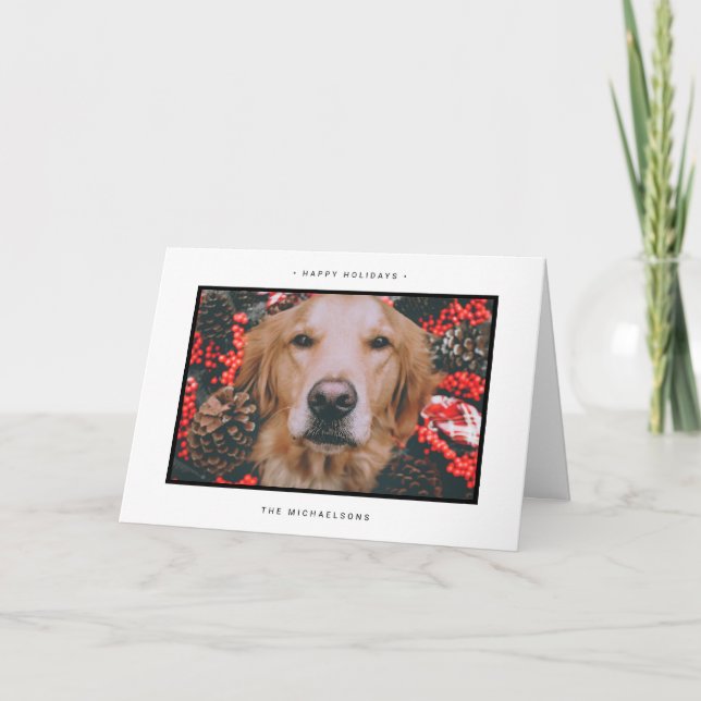 CHRISTMAS HELGDAG PHOTO | Jul Holly Helgkort (Framsida)