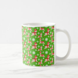 CHRISTMAS HELGDAG RED & GRÖNT ALPACAS KAFFEMUGG