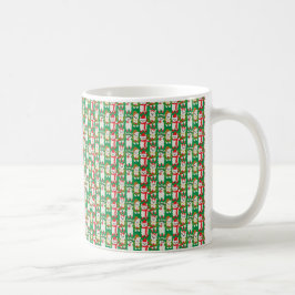 CHRISTMAS HELGDAG RED & GRÖNT ALPACAS KAFFEMUGG